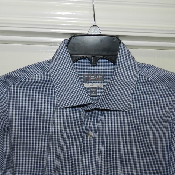 Van Heusen Flex Dress Shirt Ultra Wrinkle Free Regular Fit - Picture 2 of 8